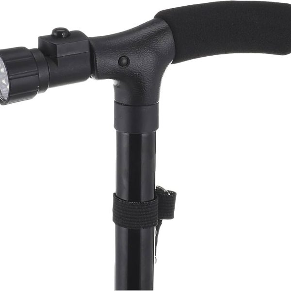 عكاز قابل للطي مع كشاف