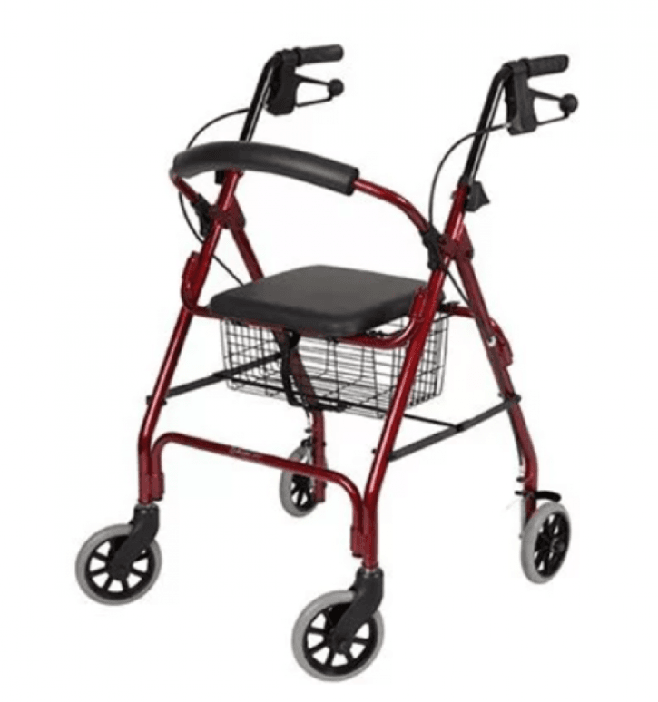 مشاية كبار مشاية بعجلات رباعية مع سلة تسوق - الصورة 1